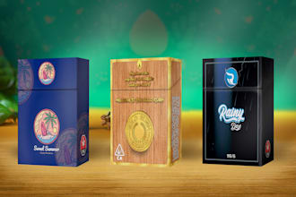 cigarette, sigar, pre roll box and thc, cbd packaging