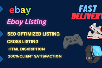 ebay product listing, ebay listing, ebay seo listing, ebay lister, crosslisting