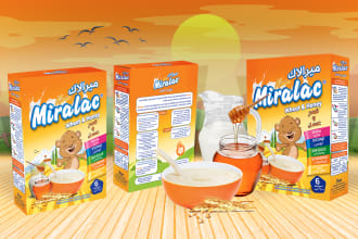 cereal, flakes, nutrition and powder milk packaging
