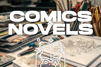 design and illustrate comic and graphic novel pages, not ai