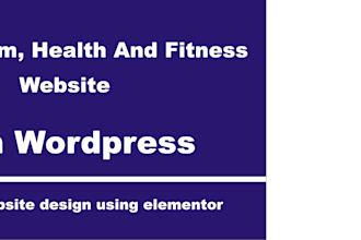 create gym, health and fitness website