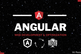 develop angular app with material, lazy loading, and performance optimization