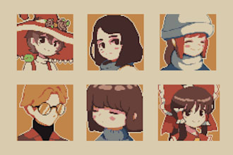 create a pixel art character portrait in 8bit retro style