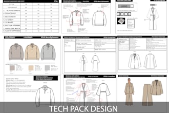 create a tech pack document for the manufacturing company