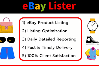 do professional ebay product listing, ebay product listing,ebay lister, ebay SEO