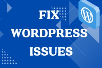 fix wordpress website bugs, errors and issues