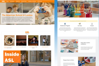 design education, school, ims, ticket website with learndash wordpress website