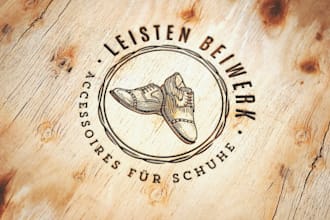 create logo for your circle shape, vintage, retro, photography brand