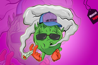 create mascot cartoon logo for you