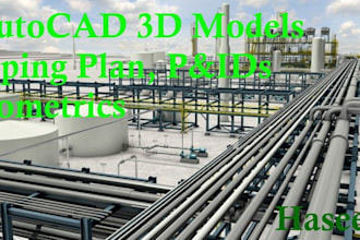 create piping 3d models, pids, plans, isometrics, and ortho plans in autocad
