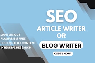 write SEO article and blog post writing for you