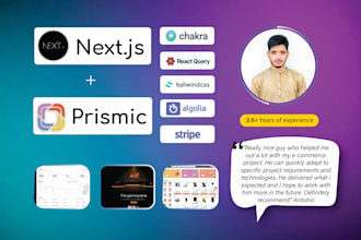 build nextjs, gatsby website using prismic headless cms with SEO expertise