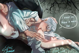draw you in manhwa style, can be nsfw