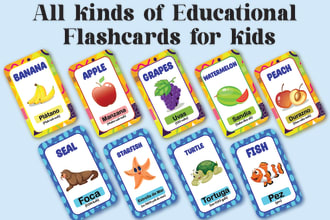 design printable kindergarten educational flashcards for kids