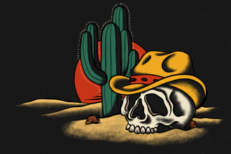 draw you an traditional old school tattoo design