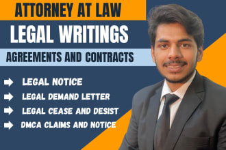 write legal notice, legal demand letter, legal cease and desist notice, dmca