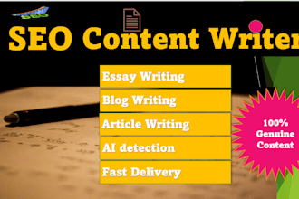 write high quality SEO blog post
