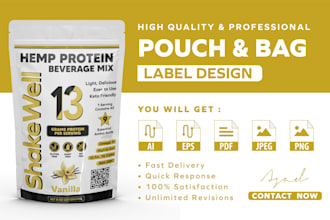 create minimalist label design and product label