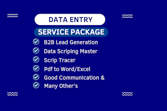 do data entry services, copy paste, linkedin research