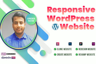 design, redesign, clone, copy, edit, responsive elementor pro wordpress website