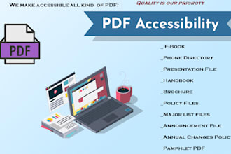 make accessible all kind of PDF under section 508 wcag 2 1 aa