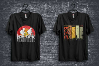 create awesome summer t shirt and retro t shirt design