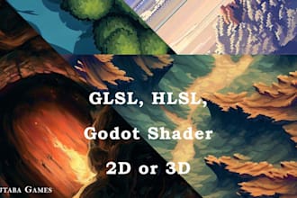 write 2d and 3d shaders in glsl, hlsl, or godot