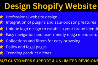build your shopify store design shopify website redesign website