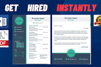 do professional and attractive resume design and CV design