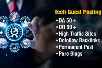 publish tech guest post on high da with do follow backlinks