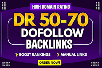do high DR 30 to 50 seo dofollow contextual homepage backlinks