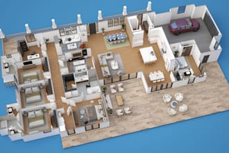 create interior 3d floor plan