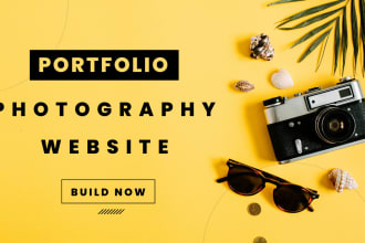 build professional photography portfolio photobooth website with onlline booking