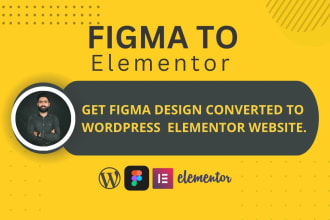 convert figma, PSD to wordpress xd to wordpress figma to elementor