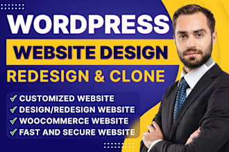 create, redesign, clone, revamp wordpress website using elementor page builder