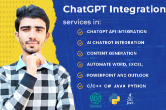 integrate openai or chatgpt or chatbot in your app