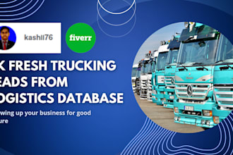 provide 5k trucking leads from logistics database