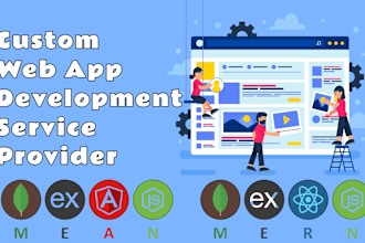 develop a web application using marn and mean PHP, react, angular, vue, laravel