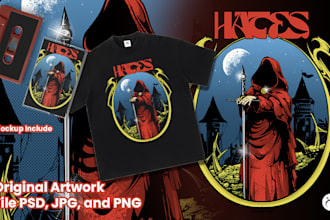 draw album and tshirt design for stoner, metal, rock, and psychedelic band