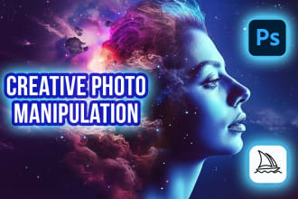 creatively edit, retouch and composite photo in photoshop