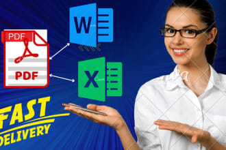 convert pdf to excel and word