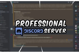 design cheap professionel discord servers  pro social media