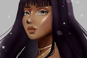 draw anime in semi realism for avatar, portrait, nsfw
