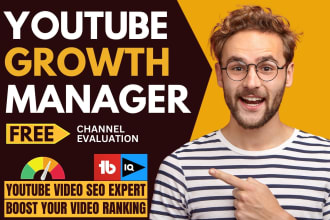 manage your youtube channel growth and optimize top video SEO ranking