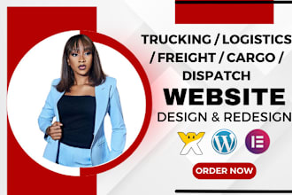 design logistics website trucking website dispatch website freight broker cargo
