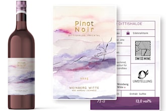 design a premium wine label with custom illustration