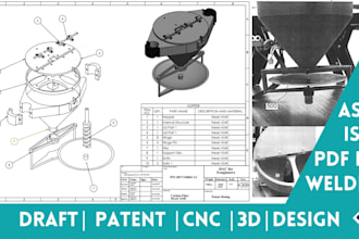 creation of technical drawings, drafs and documentation