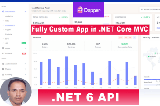 develop fully customized asp net web application dot net 6 API and net core