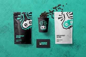 design food and beverage logo and visual identity
