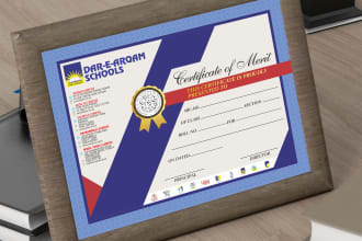 design modern certificates and file cover design